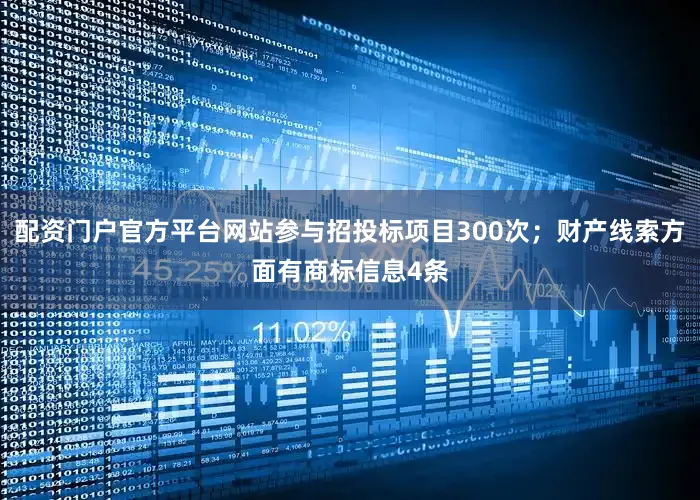 配资门户官方平台网站参与招投标项目300次；财产线索方面有商标信息4条