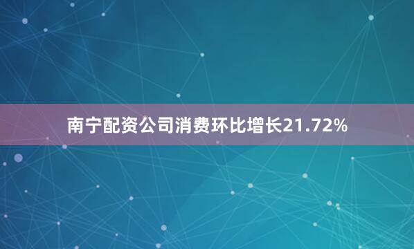 南宁配资公司消费环比增长21.72%
